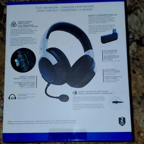 Razer Kaira Hyperspeed Wireless Multi-platform Gaming Headset NEW! - Picture 2 of 3